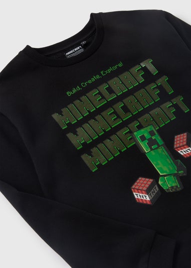 Minecraft Kids Black Sweatshirt (4-13yrs)