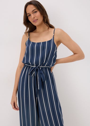 Navy Stripe Jumpsuit