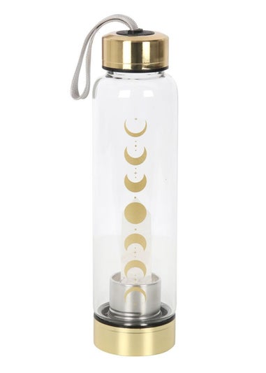 Something Different Clear Moon Phases Quartz Water Bottle