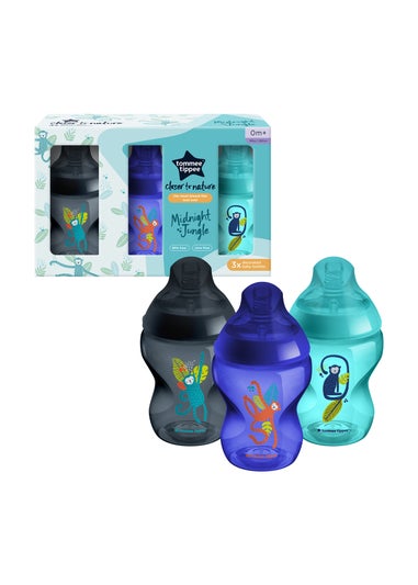 Tommee Tippee Blue CTN 3-Pack Jungle Bottle (260ml)