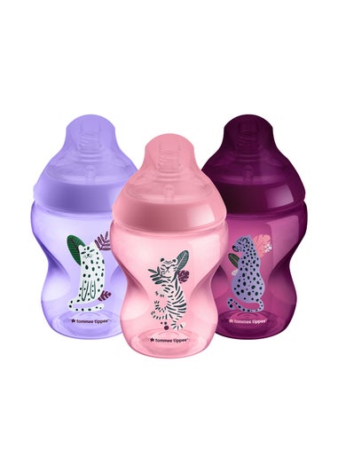Tommee Tippee Purple CTN 3-Pack Jungle Bottle (260ml)