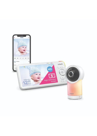 VTech Baby White HD WiFi Monitor (5 inch)