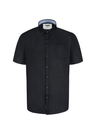 Duke Black James Oxford Kingsize Short-Sleeved Shirt