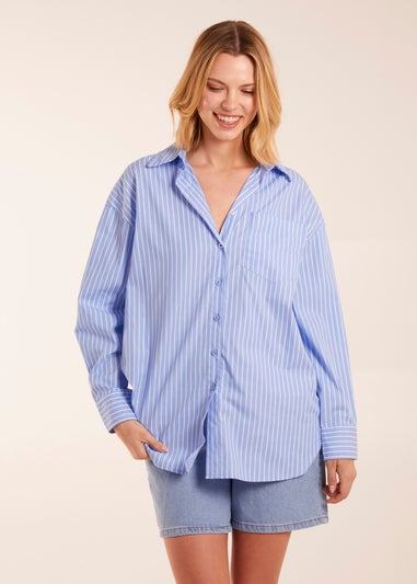 Blue Vanilla Blue Stripe Classic Cotton Shirt