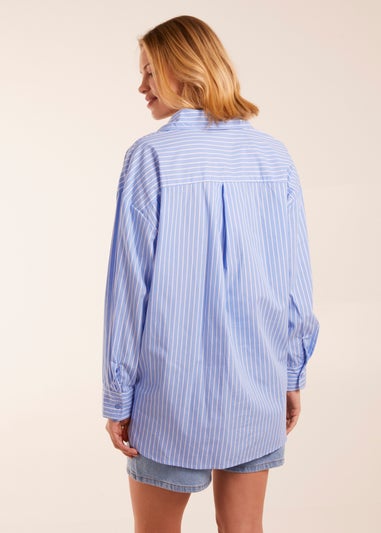 Blue Vanilla Blue Stripe Classic Cotton Shirt