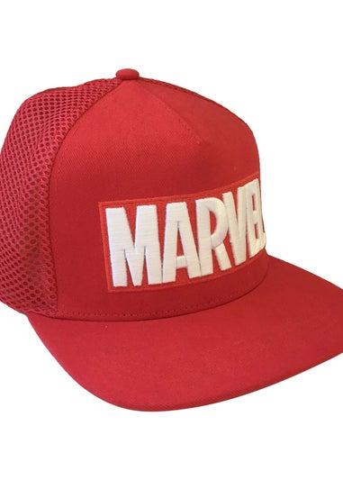 Marvel Red Logo Snapback Cap