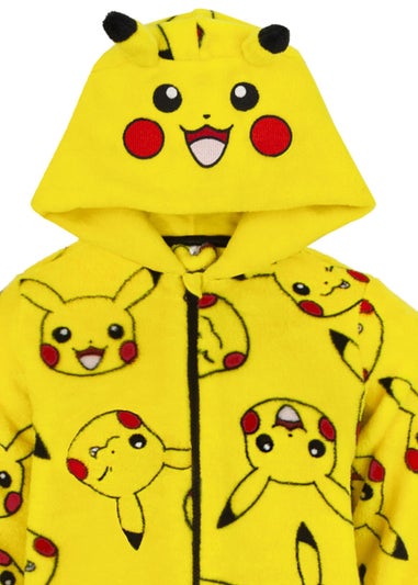 Pokemon Kids Yellow Pikachu 3D Ears Sleepsuit (7-12 yrs)