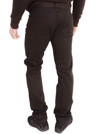 Duke Black London Mario Bedford Cord Trousers With Belt