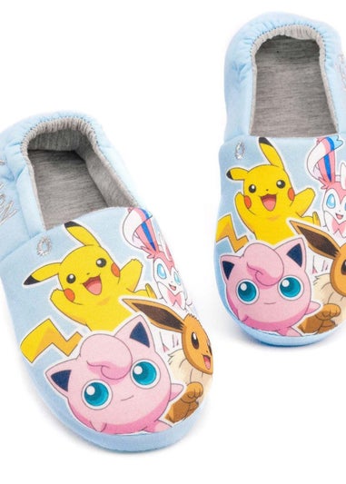 Pokemon Girls Pastel Blue Slippers