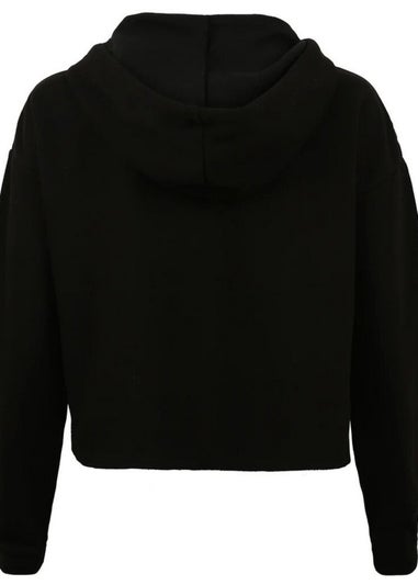 NASA Black Insignia Cropped Hoodie