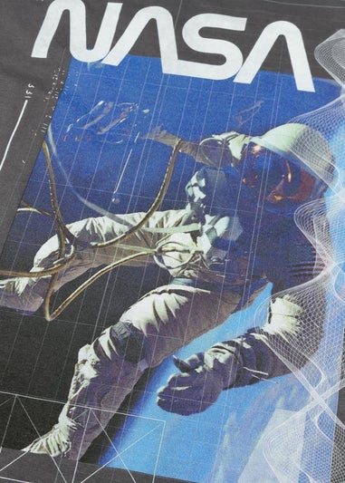 NASA Charcoal Grid Wave T-Shirt