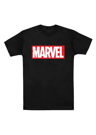 Marvel Comics Black Box Logo Cotton T-Shirt