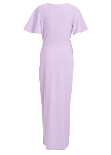 Quiz Purple Wrap Maxi Dress