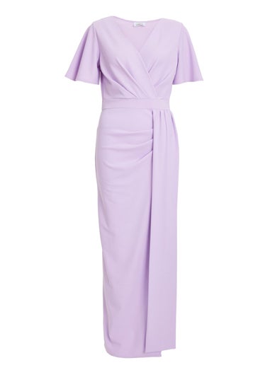 Quiz Purple Wrap Maxi Dress