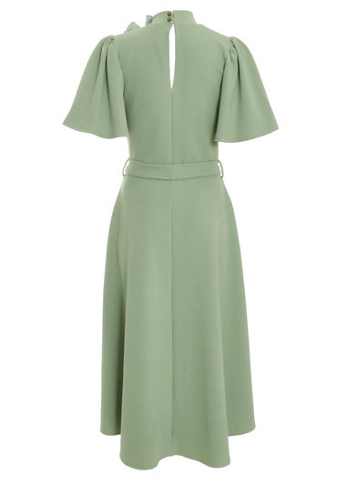 Quiz Green Corsage Midi Dress