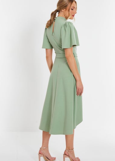 Quiz Green Corsage Midi Dress