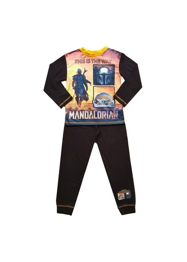Star Wars Kids Black The Mandalorian Long Pyjama Set (5-12 yrs)