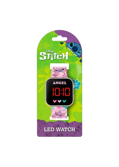 Disney Stitch Angel Printed Strap LED Watch