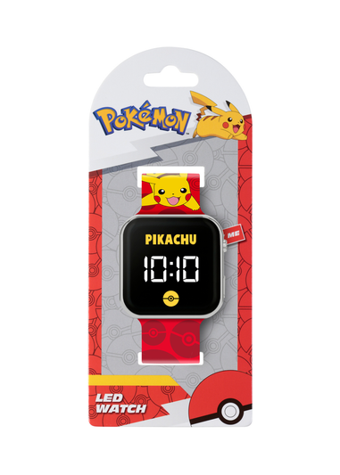 Pokémon Red Printed Strap LED Watch