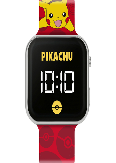 Pokémon Red Printed Strap LED Watch