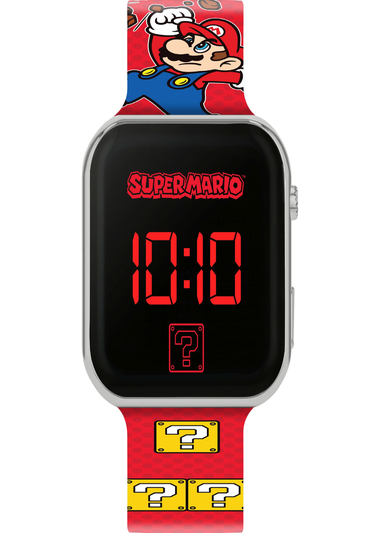 Super Mario Red Printed Strap LED Watch