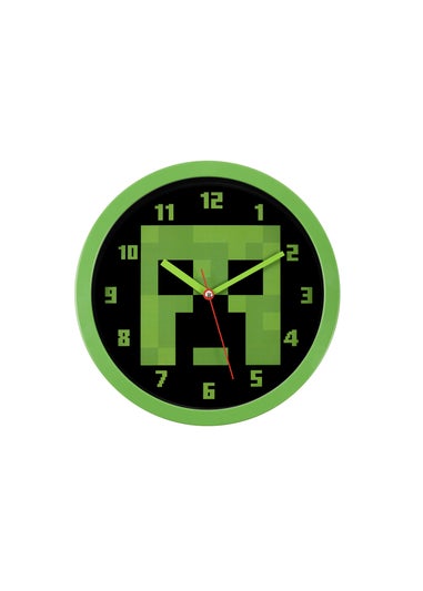 Minecraft Green and Black Wall Clock