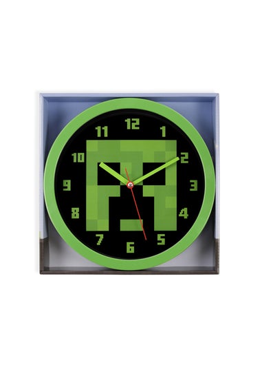 Minecraft Green and Black Wall Clock