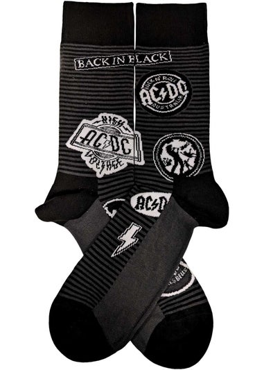 AC/DC Black Icons Socks