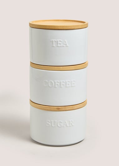 White Ceramic Sugar Canister