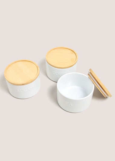 White Ceramic Sugar Canister