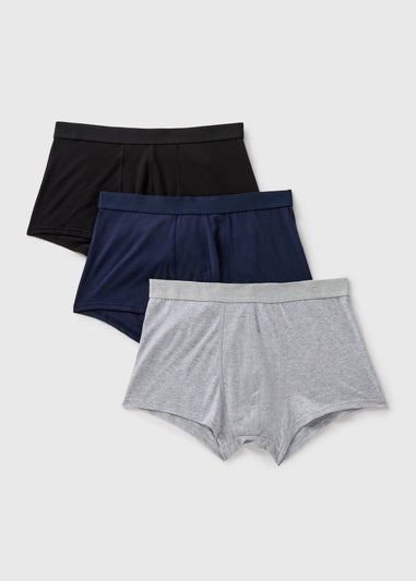 3 Pack Navy Grey & Black Modal Hipsters