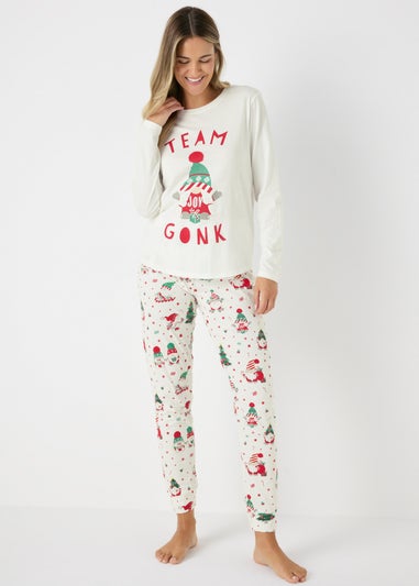 Winter Poem Cream Gonk Pyjama Set