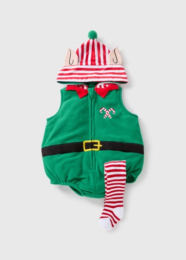 Baby Green Elf Bodysuit & Tights Set (Newborn-23mths)