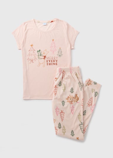 Winnie The Pooh Pink Christmas Pyjama Set