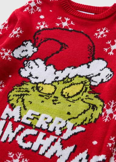 Grinch Kids Knitted Christmas Jumper (1-12yrs)