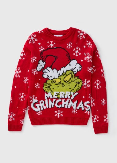 Grinch Kids Knitted Christmas Jumper (1-12yrs)