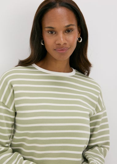 Green Stripe Sweatshirt