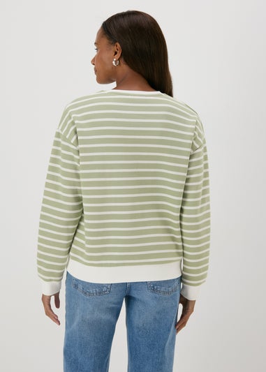 Green Stripe Sweatshirt