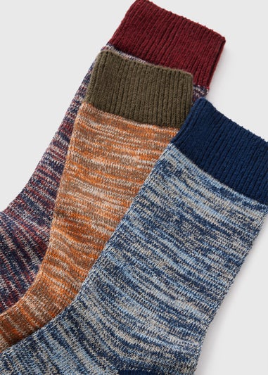 3 Pack Multicolour Space Dye Boot Socks