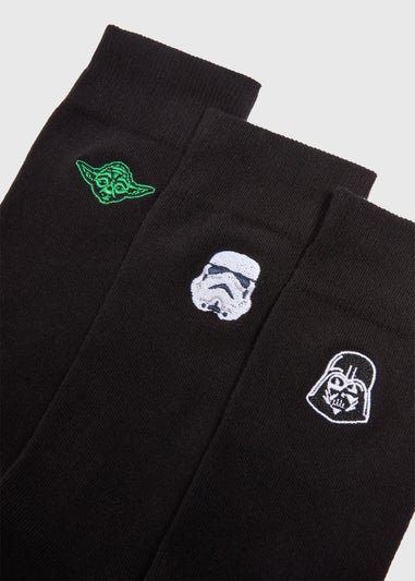 Star Wars 3 Pack Black Socks