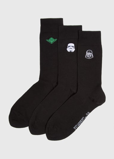 Star Wars 3 Pack Black Socks