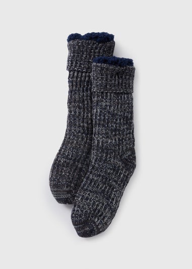 Grey Borg Lined Thermal Socks