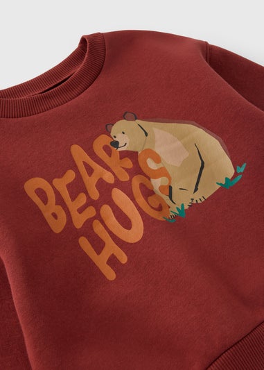 Kids Burgundy Bear Sweatshirt (1-7yrs)