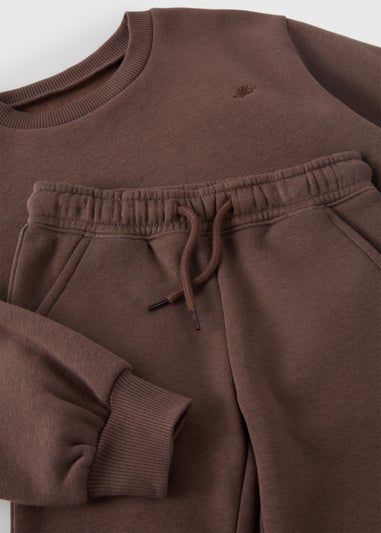 Boys Brown Sweatshirt & Jogging Bottom Set (1-7yrs)