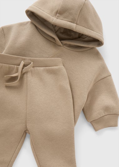 Baby Taupe Hoodie & Jogging Bottoms (Newborn-23mths)