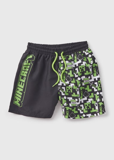 Minecraft Kids Green Swim Shorts (2-9yrs)