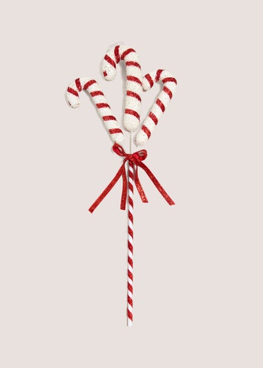 Red Candy Cane Pick