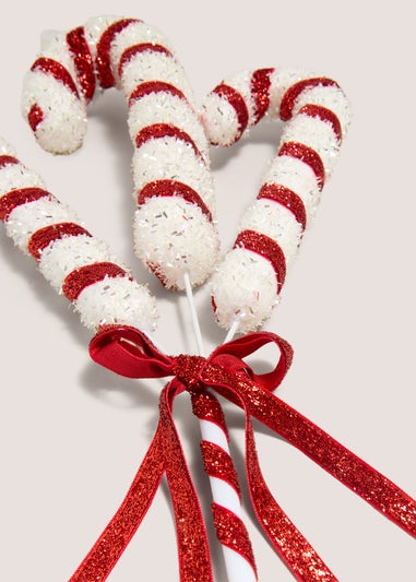 Red Candy Cane Pick