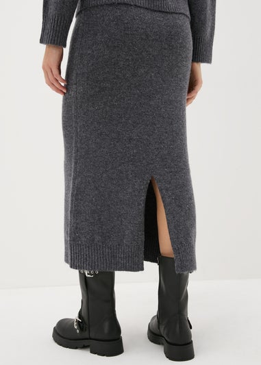 Charcoal Co-Ord Knitted Skirt