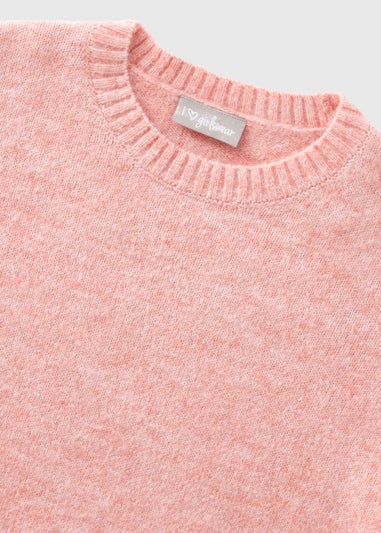 Girls Pink Knitted Jumper (7-15yrs)